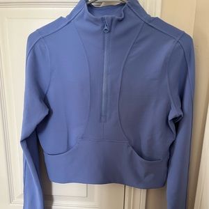 Brand new, super cute crop half zip up sweatshirt!!